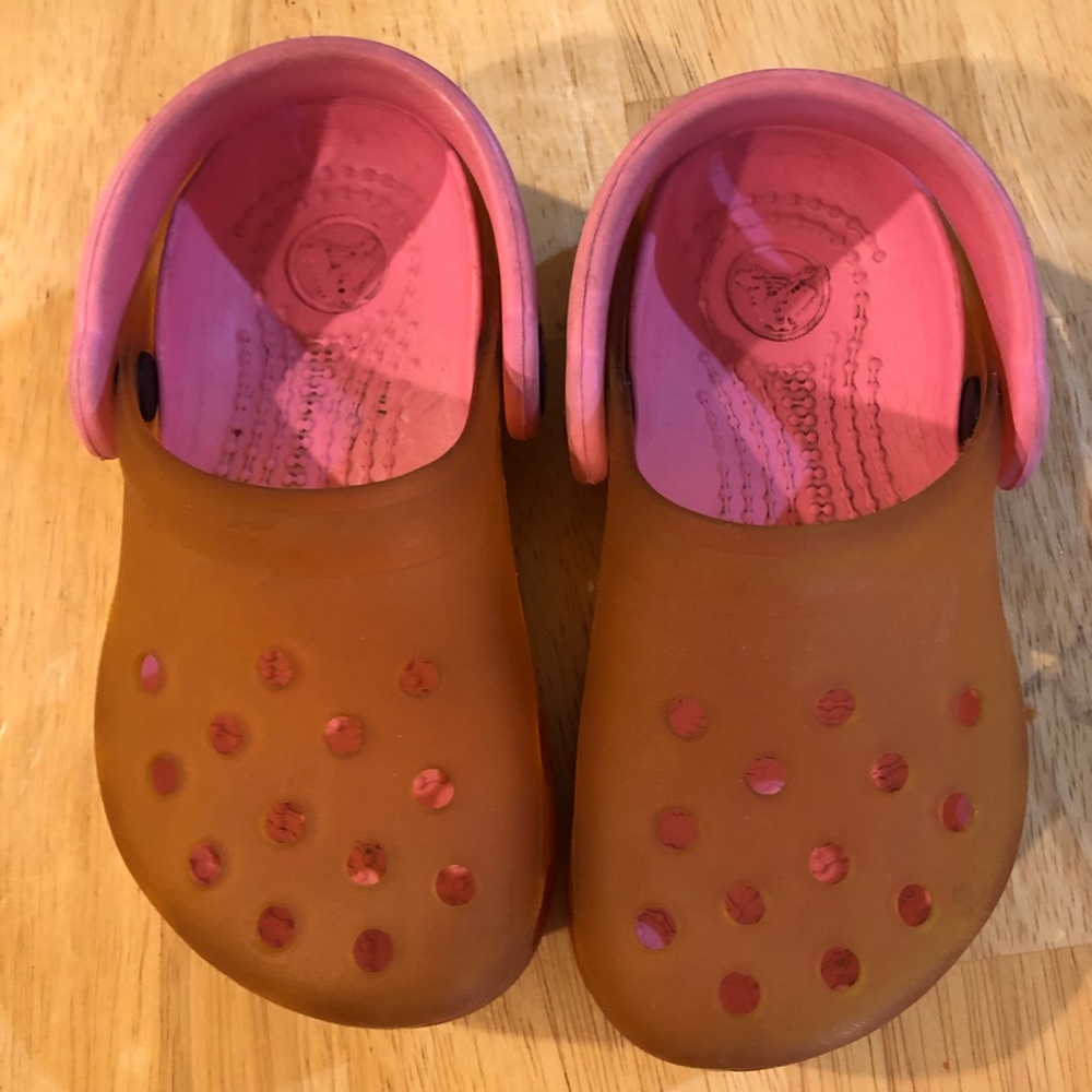 Crocs two-tone with jelly toddler sz 6/7